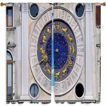 San Marco Zodiac Clock Window Curtains 76340423