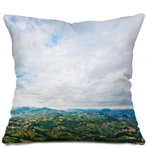 San Marino Landscape. Pillows 68795455