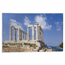 Sanctuary And Temple Of Poseidon At Cape Sounio, Attica, Greece  Rugs 67956391