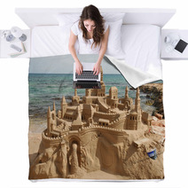 Sandcastle On The Beach Blankets 4800003