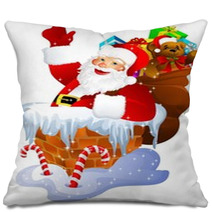 Santa Claus In Chimney Pillows 5644758