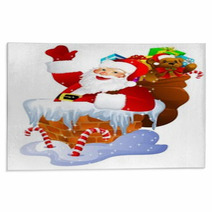 Santa Claus In Chimney Rugs 5644758