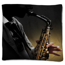 Saxophone In Shadow Blankets 55226944