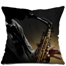 Saxophone In Shadow Pillows 55226944