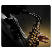 Saxophone In Shadow Rugs 55226944
