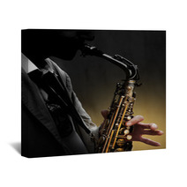 Saxophone In Shadow Wall Art 55226944