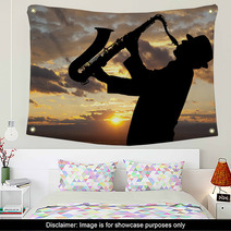 Saxophonist Wall Art 57216036