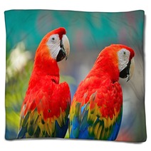 Scarlet Macaw Blankets 61611292
