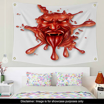 Scary Blood Wall Art 55478937