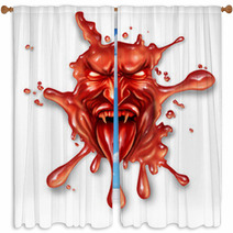 Scary Blood Window Curtains 55478937
