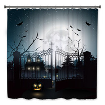Scary Graveyard In The Woods Bath Decor 68390247