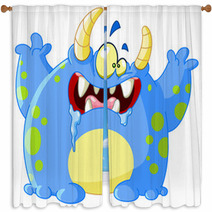 Scary Monster Window Curtains 66378451