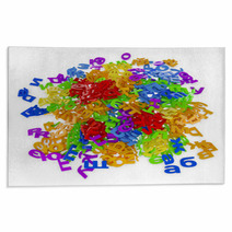 Scattered Letters On White Background Rugs 67047852