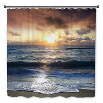 Scenic Sunrise On The Beach Bath Decor 27542534