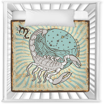 Scorpio Zodiac Sign.Vintage Horoscope Card Nursery Decor 64811753
