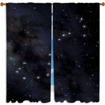 Scorpion Constellation In The Night Sky Window Curtains 69404750