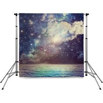 Sea ??in The Starry Night Backdrops 56968916