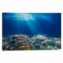 Sea Or Ocean Underwater Coral Reef Snorkeling Or Diving Backgrou Rugs 63761461