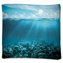 Sea Or Ocean Underwater Deep Nature Background Blankets 79824432