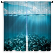 Sea Or Ocean Underwater Deep Nature Background Window Curtains 79824432