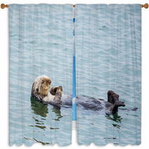 Sea Otter Window Curtains 91534057