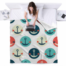 Sea Polka Dot. Seamless Pattern. Blankets 68150267