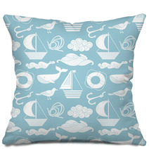 Sea Seamless Pattern Pillows 68341988