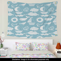 Sea Seamless Pattern Wall Art 68341988