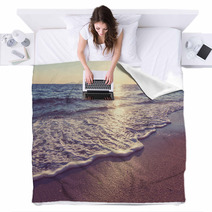 Sea Sunset Blankets 64453923