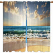 Sea Sunset Window Curtains 50329931