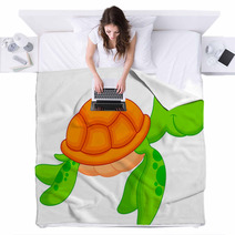 Sea Turtle Cartoon Blankets 60223984