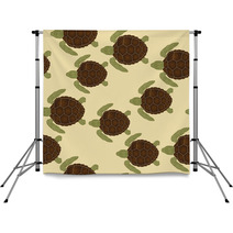 Sea Turtles Pattern Backdrops 48203016