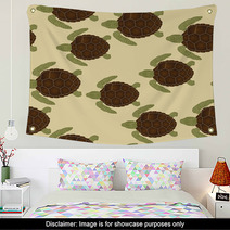 Sea Turtles Pattern Wall Art 48203016