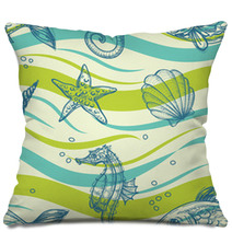 Sea Vector Pattern Pillows 43461629