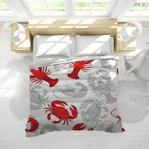 Seafood. Lobster, Crab And Prawn Bedding 80477598
