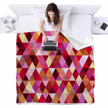 Seamless Abstract Geometric Triangle Pattern Blankets 56339527