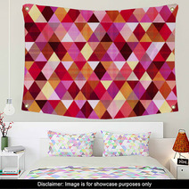 Seamless Abstract Geometric Triangle Pattern Wall Art 56339527