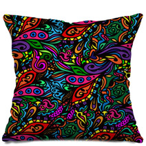 Seamless Abstract Hand-drawn Waves Pattern Pillows 59224514