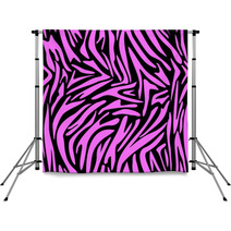 Seamless Animal Skin Pattern. Zebra Pink Print. Backdrops 80093044