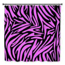 Seamless Animal Skin Pattern. Zebra Pink Print. Bath Decor 80093044
