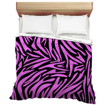 Seamless Animal Skin Pattern. Zebra Pink Print. Bedding 80093044