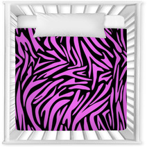 Seamless Animal Skin Pattern. Zebra Pink Print. Nursery Decor 80093044