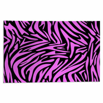 Seamless Animal Skin Pattern. Zebra Pink Print. Rugs 80093044