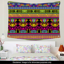 Seamless Animals Mexican Background Wall Art 57469567