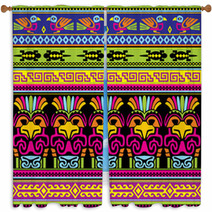 Seamless Animals Mexican Background Window Curtains 57469567