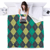 Seamless Argyle Pattern Blankets 60012611