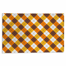 Seamless Autumn Argyle Repeating Pattern Rugs 71140839