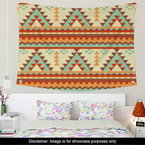 Seamless Aztec Pattern Wall Art 42138575