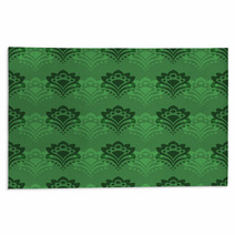 Seamless Background - Emerald Flowers Rugs 41843826
