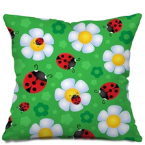 Seamless Background Flower Theme 2 Pillows 48425823